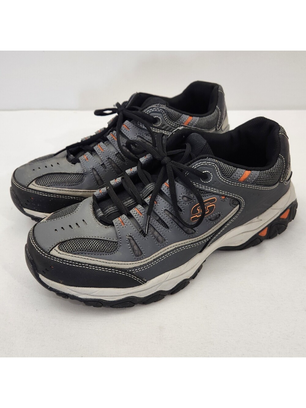 Skechers Men's After Burn Memory Fit 50125EWW Wide Gray Shoes Sneakers Size 13